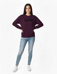 Women's <b>Drop</b> Shoulder Relaxed Fit Oversized Mockneck Sweatshirt Polyester/Cotton Blend High Quality Fabric Customized Front - Product Image 3