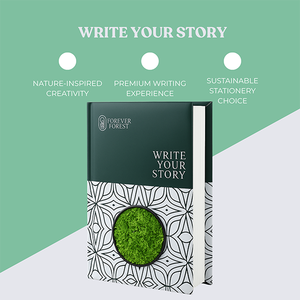 <b>A5</b> Luxury Eco <b>Diary</b> 192 Pages 80gsm Ruled Digital Printing Perfect Binding Kappa Board Hardcover Real Preserved Moss - Product Image 3