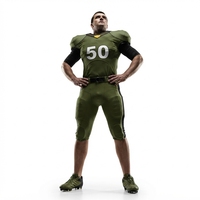 Maillot de football américain personnalisé imprimé sur le devant, séchage rapide, respirant, uniforme d'équipe, manches courtes, toutes saisons, impression par sublimation