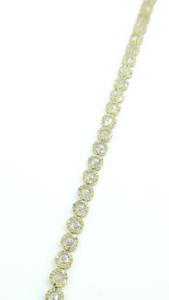 Bracelet tennis pour femme en argent sterling plaqué, orné de diamants naturels jaunes et blancs, au design luxueux – Cadeau idéal pour les occasions festives - Product Image 3