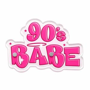 Palette d'extensions de cils en acrylique 90's Babe, rose, mignonne, durable, avec aimants, logo personnalisé, Sparkle Tile - Product Image 1
