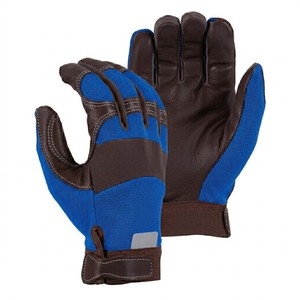 Gants de mécanicien haute performance, jaunes haute visibilité, paume en cuir synthétique, dos flexible en Spandex, gants de travail de sécurité USA 2026 - Product Image 3