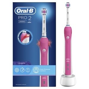 Cepillo de Dientes Eléctrico Recargable <span class=keywords><strong>Oral</strong></span> <span class=keywords><strong>B</strong></span> <span class=keywords><strong>Pro</strong></span> 2 <span class=keywords><strong>2000</strong></span> con Indicador de Presión y Temporizador para la Higiene Bucal Diaria, Mejor Relación Calidad-Precio - Product Image 5