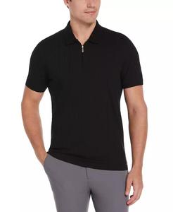 เสื้อโปโลมีซิป1/4ถักลายเข้ารูปของผู้ชาย PERRY ELLIS - Product Image 1