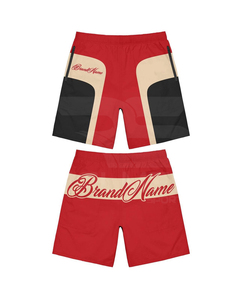 Newest Design 2026 Windbreaker Tracksuit Set Red Black Beige Color Blocking Zipper Jacket <b>Shorts</b> Quick Dry Sporty Spring Wear - Product Image 6
