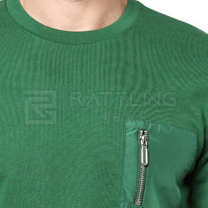 Sudadera de hombre de alta calidad 2024, Jersey informal de poliéster y algodón transpirable para invierno, teñido liso - Product Image 4