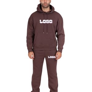 Conjunto Deportivo de Felpa 100% Algodón para Hombre, Lavado Ácido, Bordado 3D, Transferencia Térmica con Pedrería - Product Image 1