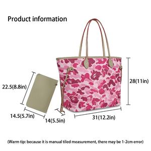 กระเป๋าโท้ทสะพายข้างลายพรางสีชมพู 2 ชิ้น รุ่นใหม่ล่าสุด สำหรับวันชาติสหรัฐอเมริกาครบรอบ 250 ปี พร้อมช่องซิป - Product Image 6