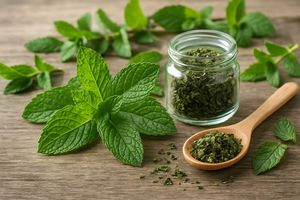 WARRLY Extrait de feuille de Tulsi naturel en poudre, Extrait de basilic sacré 99% de qualité alimentaire, séché à l'air chaud, CAN, Durée de conservation de 2 ans, OEM - Product Image 2