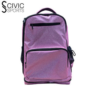 High Quality Sports Custom <b>Glitter</b> Cheerleader Backpack Wholesale Waterproof Cheer <b>Bag</b> with Zipper Closure - Product Image 1