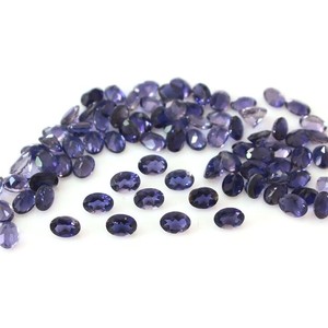 Certified Natural Blue Iolite Oval Cut Loose Gemstones 5x7mm Calibrated Iolite Cut <b>Stone</b> <b>Beads</b> for Ring & Jewelry Making In Bulk - Product Image 4