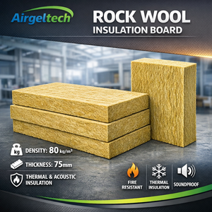 Dalle <span class=keywords><strong>de</strong></span> <span class=keywords><strong>laine</strong></span> <span class=keywords><strong>de</strong></span> roche haute densité <span class=keywords><strong>80</strong></span> kg pour ETICS, panneau d'isolation murale extérieure 75 <span class=keywords><strong>mm</strong></span>, ignifuge A1, conductivité thermique 0,036 W/mK - Product Image 1