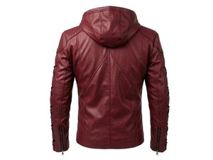 Veste en cuir Roy Harper Arsenal pour cosplay, saison 3 de Arrow, Red Hood - Product Image 5