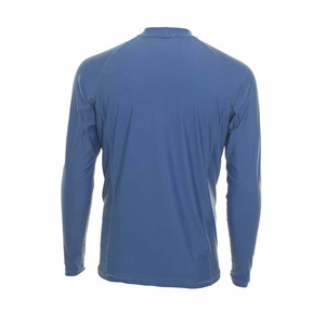 เสื้อรัดกล้ามเนื้อ MMA แบบสั่งทำพิเศษปี 2026 ลายพิมพ์แบบรีดร้อน สีน้ำเงิน ผลิตจากผ้าสแปนเด็กซ์/โพลีเอสเตอร์ แห้งเร็ว สำหรับผู้ชาย แขนยาว - Product Image 3