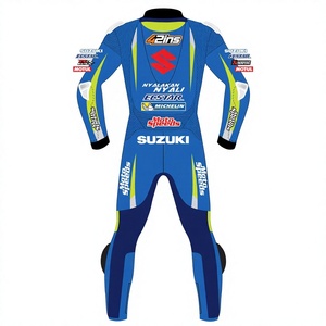 Traje de cuero de carreras Zuzuki de 1 pieza, de piel de vaca/canguro, para moto/ciclismo, mono de moto, traje para motociclista con armadura de nivel 2 - Product Image 2