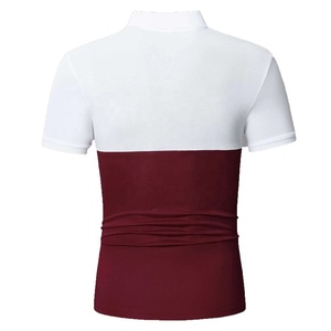 Polo de golf à manches courtes pour hommes 2026, vente en gros, logo personnalisé, 100 % coton, hauts d'été, sport décontracté, imprimé lettres color block - Product Image 4
