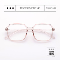 Lunettes anti-lumière bleue Tam Tam T25001K, monture rectangulaire transparente, unisexe, adultes, correction de la vue, personnalisables