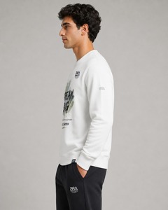 Sudadera de cuello redondo de forro polar transpirable de secado rápido, lisa y teñida, personalizada para invierno, con estampado de moda para hombre - Precio de ropa de invierno - Product Image 3