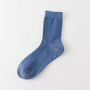 Chaussettes hautes en coton pour hommes et femmes, usage quotidien, qualité ODM, couleur unie, décontractées, professionnelles, anti-bactériennes, côtelées, fabriquées au Vietnam - Product Image 2