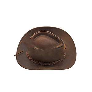Sombrero Vaquero Personalizado de Cuero Genuino Marrón para Viajes al Aire Libre, Unisex, para las Cuatro Estaciones, con Diseño Digital - Product Image 4