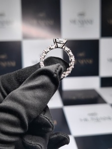Bague de fiançailles et de mariage tendance pour femme, en or 10K plaqué argent, avec diamant de laboratoire taille poire de luxe certifié IGI - Product Image 5