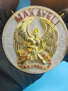 Colgante de medallón alado de lujo con moissanita VVS Makaveli, plata 925, chapado en oro, certificado, estilo Hip Hop para hombre - Product Image 2