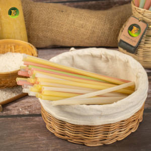 Pajitas Desechables Ecológicas de Harina de Arroz Vietnamita, Libres de Plástico, para Bares y Fiestas de Cócteles - Product Image 3