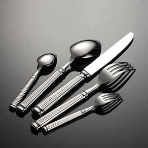 Luxury <b>Flatware</b> Set with Roman Column Design Handle Steel Dinner Knife Spoon Fork Cutlery Set - Product Image 6
