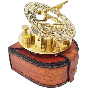 Horloge sphérique armillaire en laiton plaqué or, style antique, artisanat en métal poli, objet de collection - Product Image 4