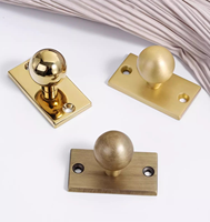 Bouton de meuble réglable en laiton massif avec plaque de fixation ronde pour tiroirs, commodes, armoires de cuisine et de salle de bain