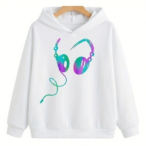 Sudadera con Capucha Personalizada para Mujer, 100% Algodón, Resistente al Viento, Color Sólido, Cuello Redondo, Diseño Clásico, Manga Larga, Suave, Casual, Lavada - Product Image 3