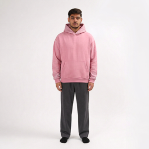 Sweat-shirt à capuche rose pour homme, coupe classique, motif 3D, en molleton, style streetwear décontracté, pour l'automne, écologique, 100% coton, service OEM - Product Image 1