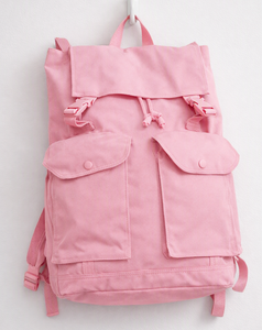 Orange Canvas <b>Backpack</b> School Bag Travel Rucksack Large Capacity Daypack Eco Friendly <b>Backpack</b> For Daily Use - Product Image 5