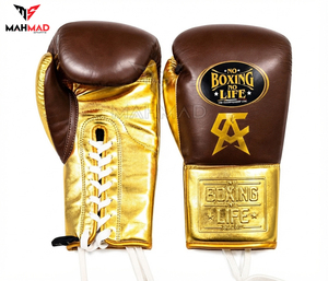 Ensemble de sparring professionnel sur mesure en cuir léger de haute qualité avec fermeture à lacets, sans boxe il n'y a pas de vie, kit de boxe - Product Image 2