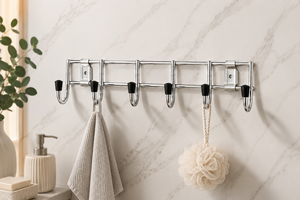 Stainless Steel Wall Mounted <b>Towel</b> Hook <b>Set</b> Polished Robe Hook 6 Hook Bathroom Kitchen Organizer - Product Image 3