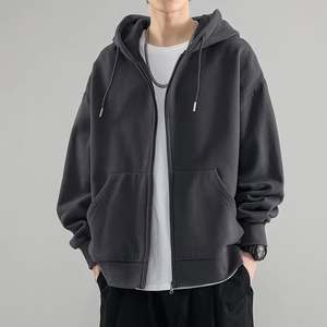 Sweat à capuche en molleton noir pour homme, logo brodé, style streetwear, vêtement d'hiver, coupe classique, manches classiques, 100% molleton - Product Image 3