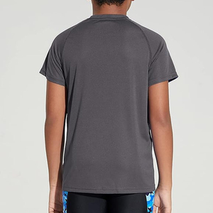 T-shirt décontracté à manches courtes pour homme, personnalisable, faible MOQ, couleur unie, respirant, séchage rapide, grandes tailles, polyester/coton, collection été 2026 - Product Image 3