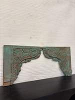 Panneau d'arche décoratif en bois sculpté à la main, style vintage indien, cadre de porte mural, décoration rustique architecturale pour la maison