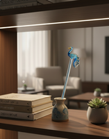 Stylo en verre et cristal Tiny Glass World Peacock avec un design contemporain et une tendance mode pour la décoration et les accessoires de bureau