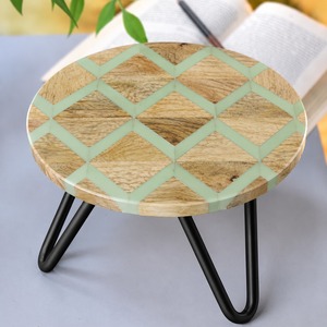 Decorative Wooden And Iron <b>Cake</b> <b>Stand</b> Designed For Premium Dessert Arrangement And Party Decoration Use - Product Image 2