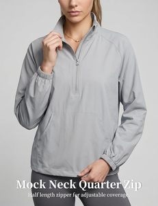 Pullover coupe-vent à fermeture éclair, haut de sport léger pour le golf - Product Image 2