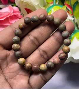 ลูกปัดแจสเปอร์ธรรมชาติทรงกลมขนาด 8 มม. ขัดเงาสำหรับทำสร้อยข้อมือ - Product Image 1