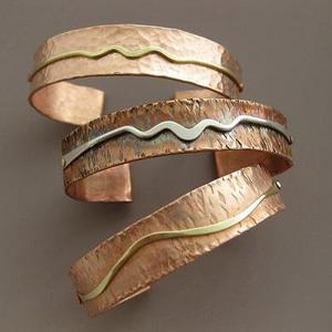 Ethnic Boho Style <b>Adjustable</b> Open Cuff <b>Bracelet</b> Premium Quality Handmade Solid Copper Jewelry with Engraving - Product Image 3