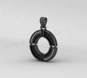 Luxury 18K Gold Plated 925 Silver Geometric Wheel Blank Bezel Charm Pendant Halo CZ Setting Resin Filling Keepsake DIY Jewelry - Product Image 6