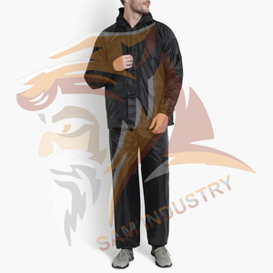 ชุดเซ็ตเสื้อฮู้ดและกางเกงวอร์มผ้าฝ้าย 100% สำหรับผู้ชาย สไตล์ลำลอง สีพื้น ป้องกันลม เหมาะสำหรับฤดูใบไม้ร่วง เป็นมิตรต่อสิ่งแวดล้อม - Product Image 5