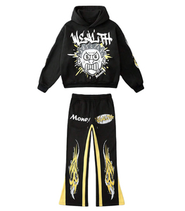 Conjunto de Sudadera con Capucha y Pantalones Deportivos Personalizados de Eyre Sports Wear, Chándal de Alta Calidad con Cordón Ajustable y Hombros Caídos, Ropa Deportiva Informal - Product Image 1