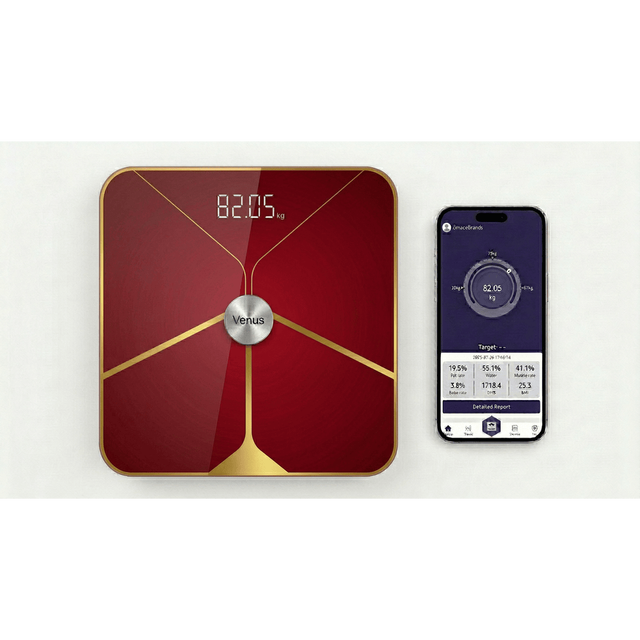 For Smart App Controlled Sensor Technology Body Composition Scale Black BMI Digital High Precision 180kg