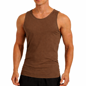 <b>Mens</b> Casual Cotton Tank 220GSM Sleeveless <b>Gym</b> Training <b>Vest</b> Eco Friendly Breathable OEM Wholesale - Product Image 4