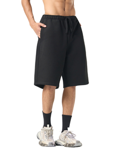 Shorts en molleton épais personnalisés 100 % coton, shorts de survêtement oversize en coton premium, shorts streetwear, OEM ODM Marque privée - Product Image 4