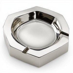 Square Metal Cigar Ashtray Classic Design Durable Finish for Smoking Accessories - Product Image 4